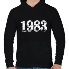 PRINTFASHION 1983 - Férfi kapucnis pulóver - Fekete