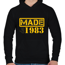 PRINTFASHION 1983 - Férfi kapucnis pulóver - Fekete férfi pulóver, kardigán