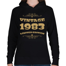 PRINTFASHION 1983 - Női kapucnis pulóver - Fekete