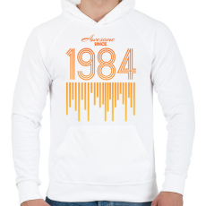 PRINTFASHION 1984 - Férfi kapucnis pulóver - Fehér