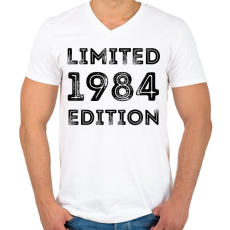 PRINTFASHION 1984 - Férfi V-nyakú póló - Fehér