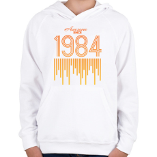 PRINTFASHION 1984 - Gyerek kapucnis pulóver - Fehér