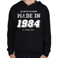PRINTFASHION 1984 - Gyerek kapucnis pulóver - Fekete