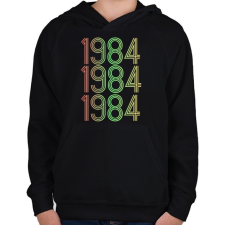 PRINTFASHION 1984 - Gyerek kapucnis pulóver - Fekete gyerek pulóver, kardigán