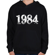 PRINTFASHION 1984 - Gyerek kapucnis pulóver - Fekete gyerek pulóver, kardigán