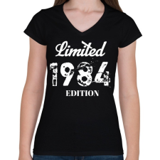 PRINTFASHION 1984 - Női V-nyakú póló - Fekete női póló