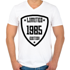 PRINTFASHION 1985 - Férfi V-nyakú póló - Fehér férfi póló