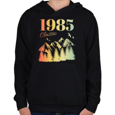 PRINTFASHION 1985 - Gyerek kapucnis pulóver - Fekete