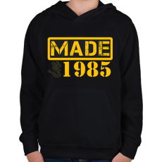 PRINTFASHION 1985 - Gyerek kapucnis pulóver - Fekete