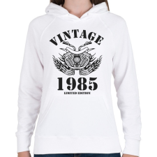 PRINTFASHION 1985 - Női kapucnis pulóver - Fehér női pulóver, kardigán