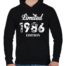 PRINTFASHION 1986 - Férfi kapucnis pulóver - Fekete