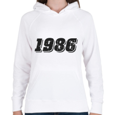 PRINTFASHION 1986 - Női kapucnis pulóver - Fehér női pulóver, kardigán