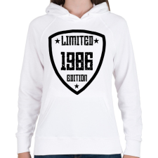 PRINTFASHION 1986 - Női kapucnis pulóver - Fehér női pulóver, kardigán