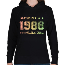 PRINTFASHION 1986 - Női kapucnis pulóver - Fekete női pulóver, kardigán