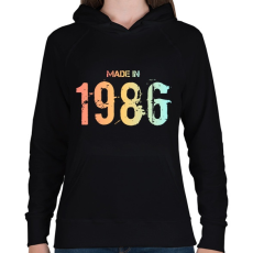 PRINTFASHION 1986 - Női kapucnis pulóver - Fekete