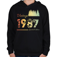 PRINTFASHION 1987 - Gyerek kapucnis pulóver - Fekete