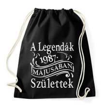 PRINTFASHION 1987 legenda születésnap - Sportzsák, Tornazsák - Fekete tornazsák