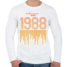 PRINTFASHION 1988 - Férfi hosszú ujjú póló - Fehér