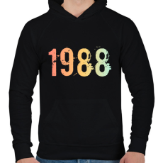 PRINTFASHION 1988 - Férfi kapucnis pulóver - Fekete