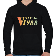 PRINTFASHION 1988 - Férfi kapucnis pulóver - Fekete férfi pulóver, kardigán