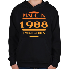 PRINTFASHION 1988 - Gyerek kapucnis pulóver - Fekete