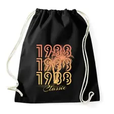 PRINTFASHION 1988 - Sportzsák, Tornazsák - Fekete tornazsák
