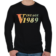 PRINTFASHION 1989 - Férfi hosszú ujjú póló - Fekete férfi póló