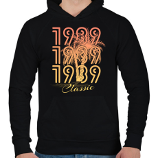 PRINTFASHION 1989 - Férfi kapucnis pulóver - Fekete