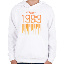 PRINTFASHION 1989 - Gyerek kapucnis pulóver - Fehér gyerek pulóver, kardigán