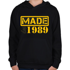 PRINTFASHION 1989 - Gyerek kapucnis pulóver - Fekete gyerek pulóver, kardigán