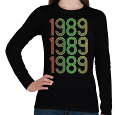 PRINTFASHION 1989 - Női hosszú ujjú póló - Fekete