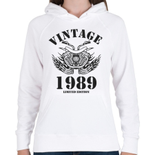 PRINTFASHION 1989 - Női kapucnis pulóver - Fehér női pulóver, kardigán