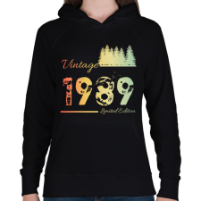 PRINTFASHION 1989 - Női kapucnis pulóver - Fekete női pulóver, kardigán