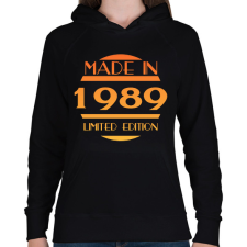 PRINTFASHION 1989 - Női kapucnis pulóver - Fekete női pulóver, kardigán