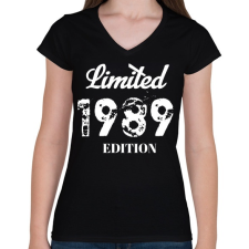 PRINTFASHION 1989 - Női V-nyakú póló - Fekete női póló