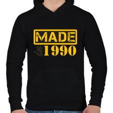 PRINTFASHION 1990 - Férfi kapucnis pulóver - Fekete férfi pulóver, kardigán