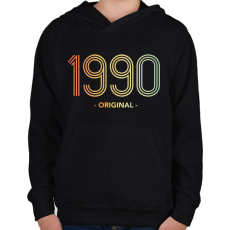 PRINTFASHION 1990 - Gyerek kapucnis pulóver - Fekete