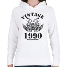 PRINTFASHION 1990 - Női kapucnis pulóver - Fehér