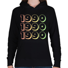 PRINTFASHION 1990 - Női kapucnis pulóver - Fekete női pulóver, kardigán