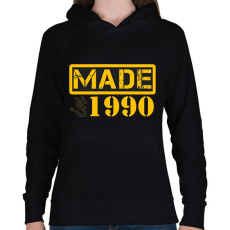 PRINTFASHION 1990 - Női kapucnis pulóver - Fekete