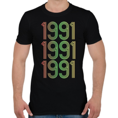 PRINTFASHION 1991 - Férfi póló - Fekete