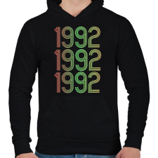 PRINTFASHION 1992 - Férfi kapucnis pulóver - Fekete férfi pulóver, kardigán