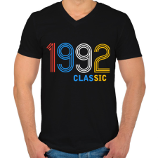 PRINTFASHION 1992 - Férfi V-nyakú póló - Fekete férfi póló