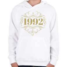 PRINTFASHION 1992 - Gyerek kapucnis pulóver - Fehér