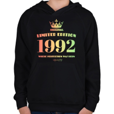 PRINTFASHION 1992 - Gyerek kapucnis pulóver - Fekete gyerek pulóver, kardigán
