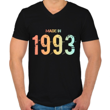 PRINTFASHION 1993 - Férfi V-nyakú póló - Fekete férfi póló