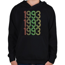 PRINTFASHION 1993 - Gyerek kapucnis pulóver - Fekete gyerek pulóver, kardigán