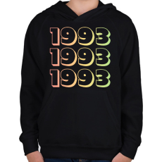 PRINTFASHION 1993 - Gyerek kapucnis pulóver - Fekete