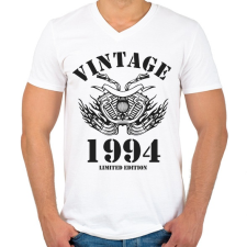 PRINTFASHION 1994 - Férfi V-nyakú póló - Fehér férfi póló