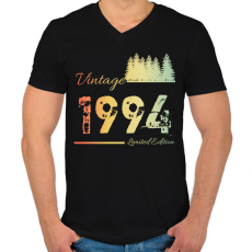 PRINTFASHION 1994 - Férfi V-nyakú póló - Fekete